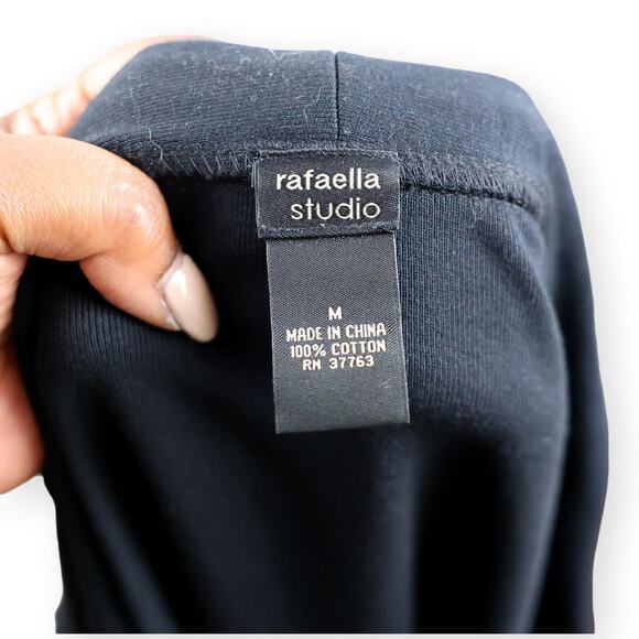 Rafaella Studio Black Boat Neck Sweater Top M - Picture 3 of 8